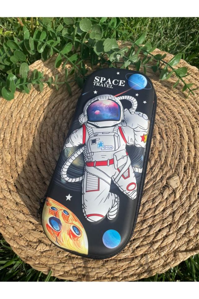 Astronot kabartmalı 3 boyutlu 3d temalı Eva kalemlik kalem kutusu