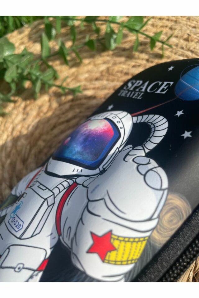 Astronot kabartmalı 3 boyutlu 3d temalı Eva kalemlik kalem kutusu