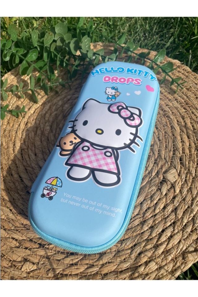 Sanrio Kawai Hello Kitty Kabartmalı 3 Boyutlu 3D Temalı Eva Kalemlik Kalem Kutusu
