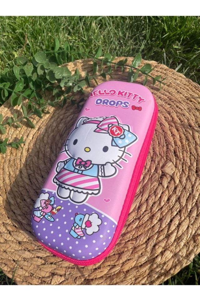 Sanrio Kawai Hello Kitty Kabartmalı 3 Boyutlu 3D Temalı Eva Kalemlik Kalem Kutusu