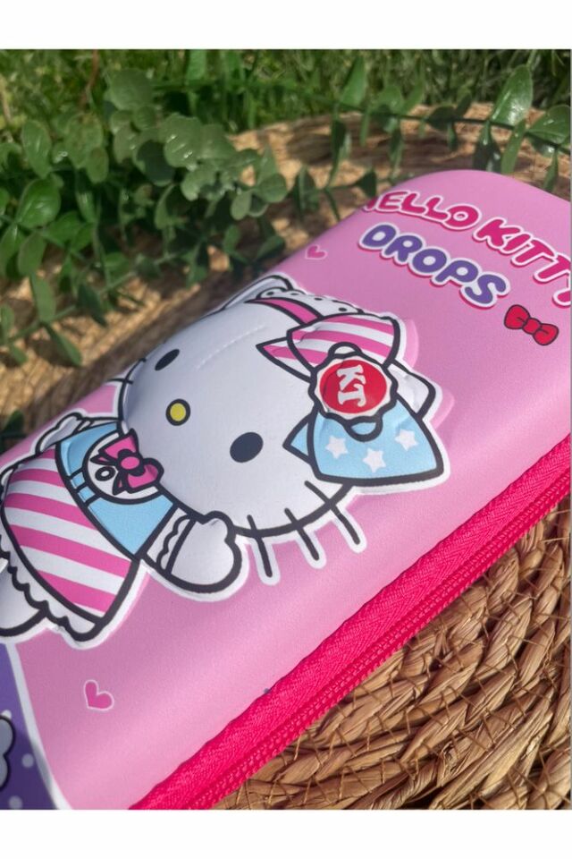Sanrio Kawai Hello Kitty Kabartmalı 3 Boyutlu 3D Temalı Eva Kalemlik Kalem Kutusu