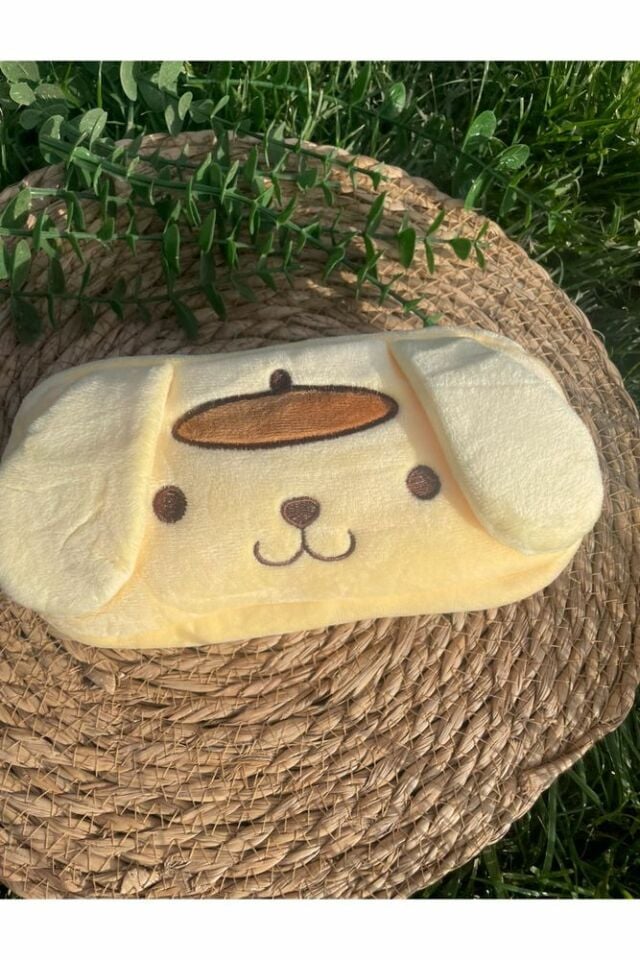 Kawaii Sanrio Kuromi Sarı Peluş Nakışlı İthal Kalemlik