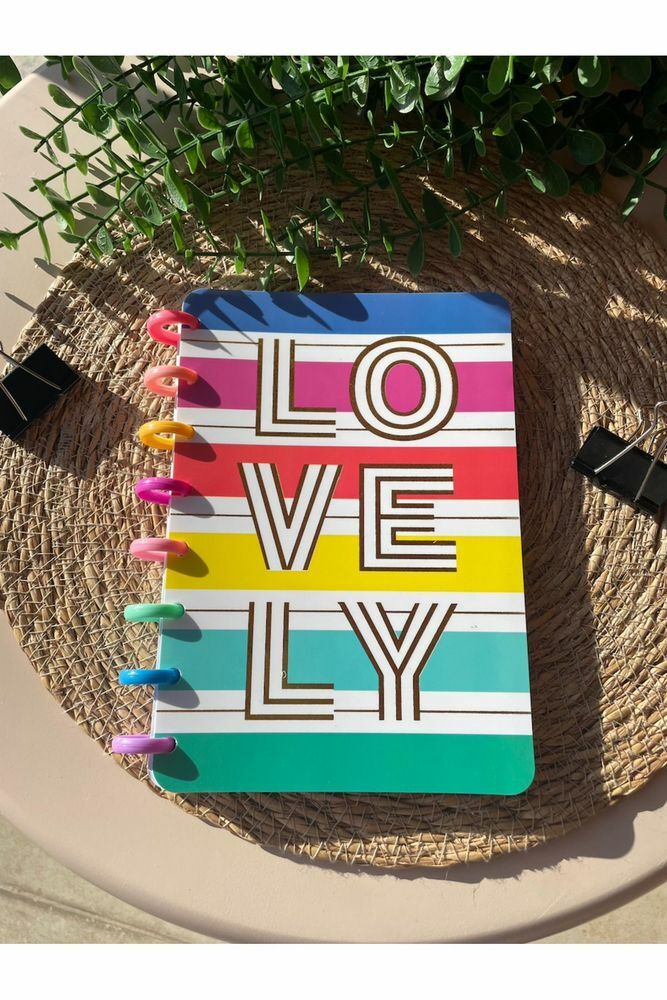 Yeni Nesil Kalp Spiralli Eğlenceli Çizgili Defter