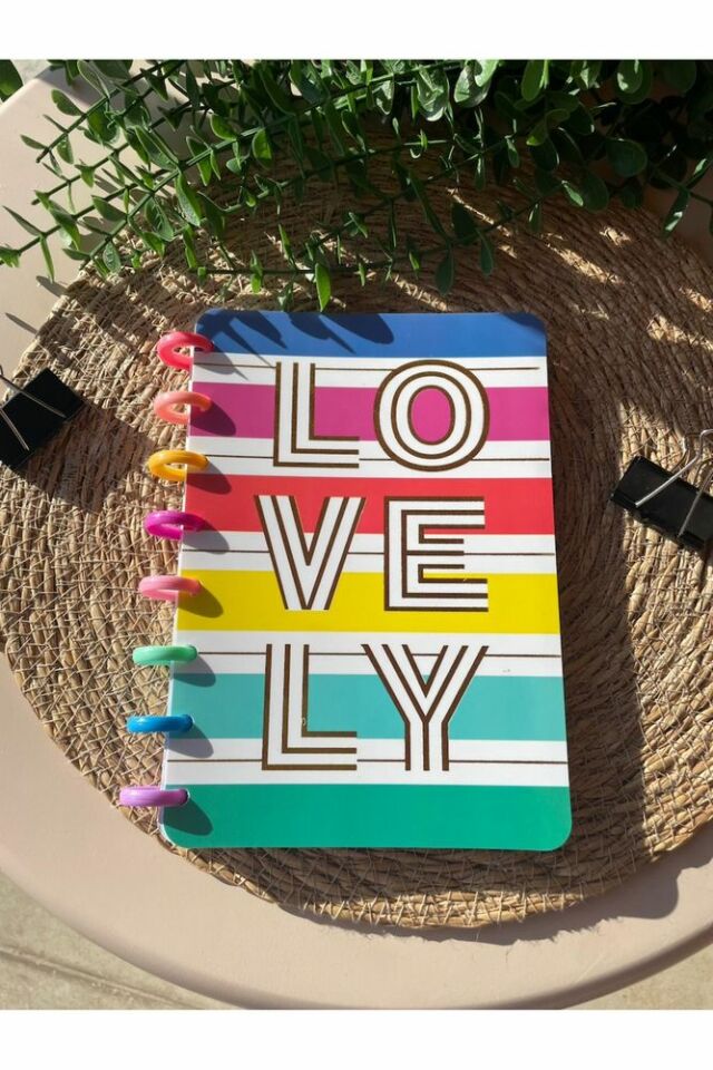 Yeni Nesil Kalp Spiralli Eğlenceli Çizgili Defter