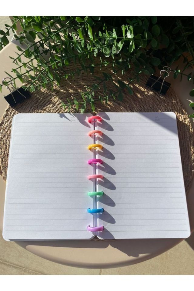 Yeni Nesil Kalp Spiralli Eğlenceli Çizgili Defter