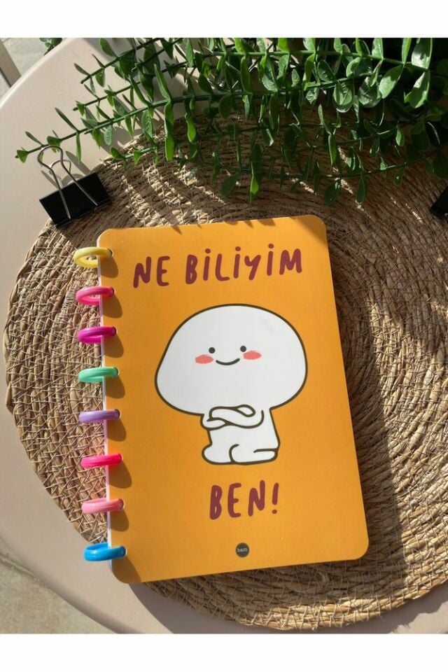 Yeni Nesil Spiralli Eğlenceli Çizgili Defter Ne Bileyim Ben