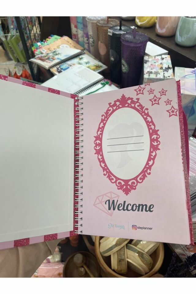 Özel Tasarım Barbie Lastikli Sert kapaklı Defter