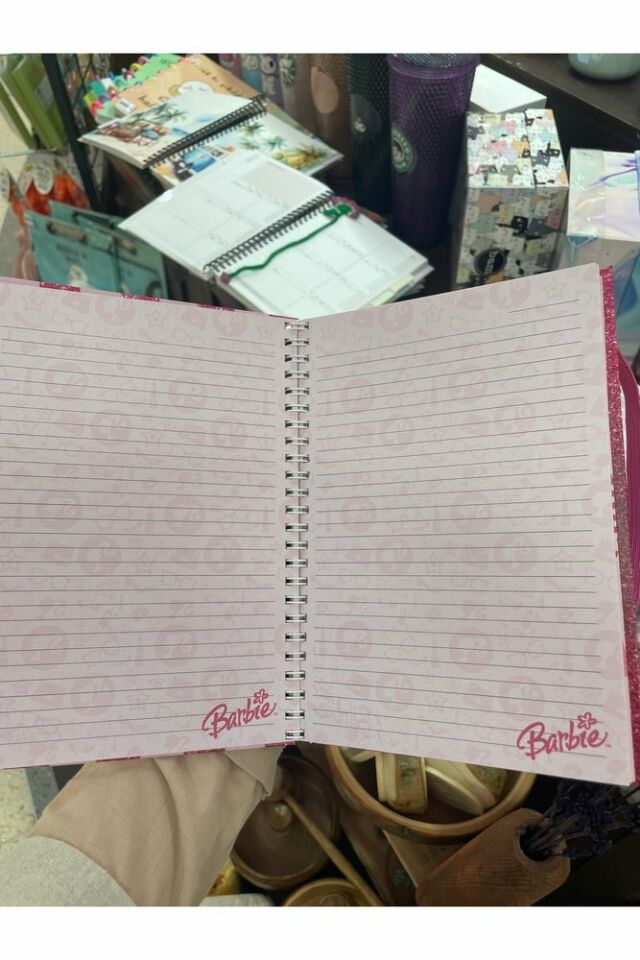 Özel Tasarım Barbie Lastikli Sert kapaklı Defter