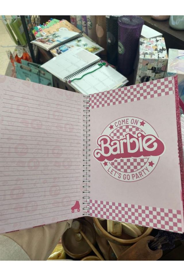 Özel Tasarım Barbie Lastikli Sert kapaklı Defter