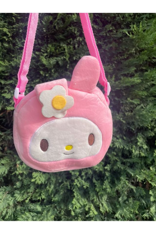 Peluş Çocuk Omuz Çantası Kawaii Sanrio Cinnamaroll Kuromi My Melody li Hediyelik Çanta