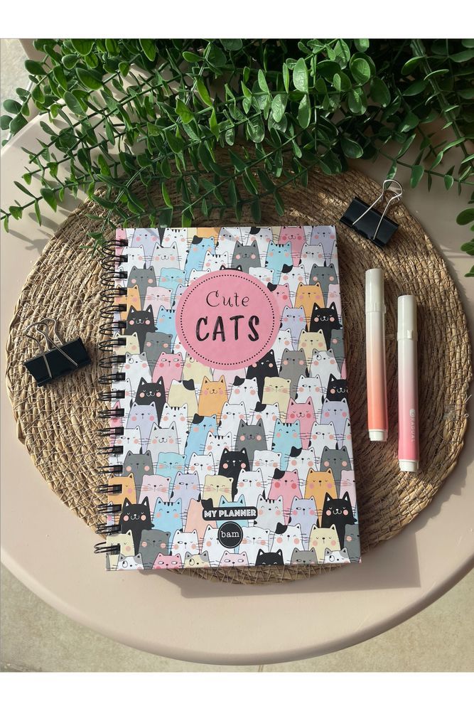 Kedi Konseptli Konuşan Ajanda Tarihsiz Planner