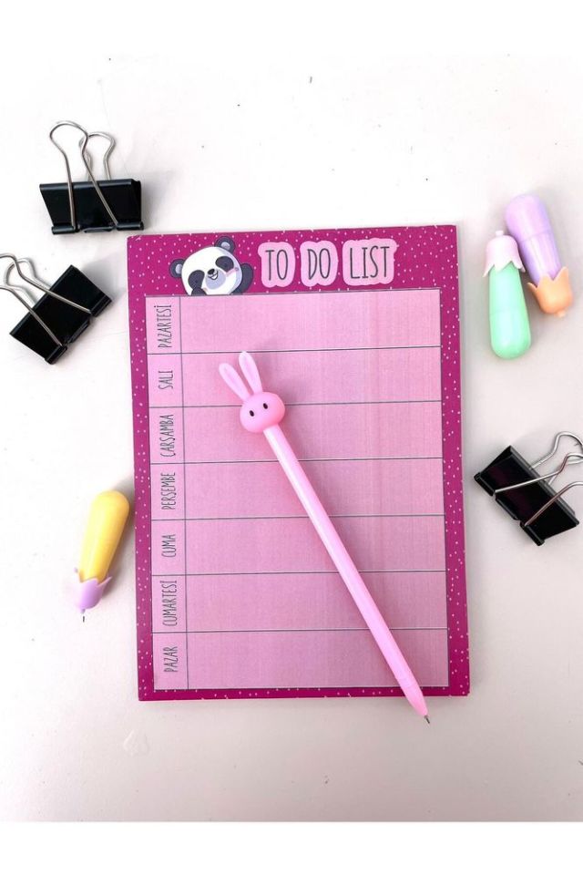 Pandalı Notepad/memopad Not Defter Seti
