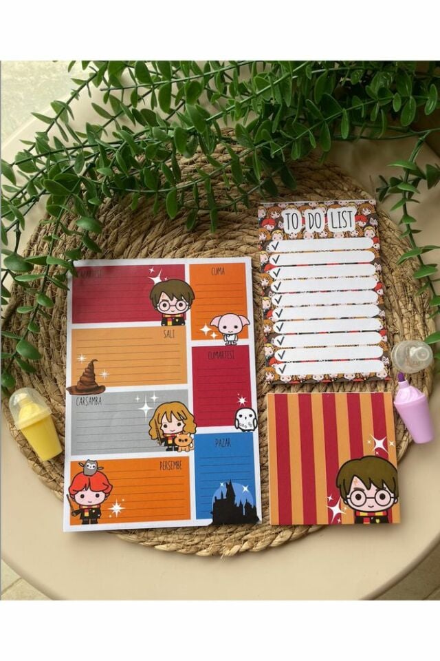 Harry Potter Notepad/memopad Not Defter Seti