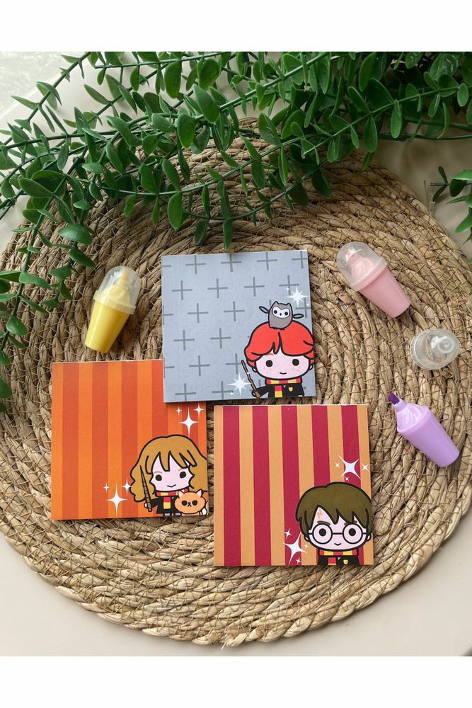 Harry Potter Notepad/memopad 3'lü Not Defter Seti