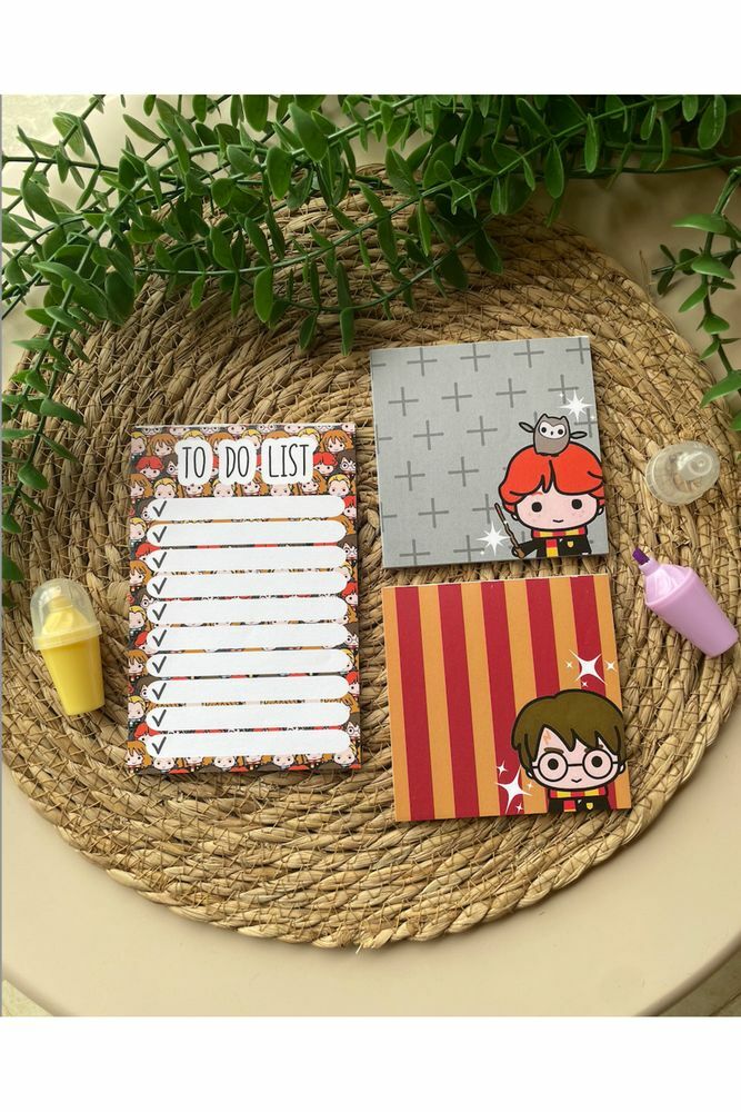 Harry Potter Notepad/memopad Not Defter Seti 3'lü
