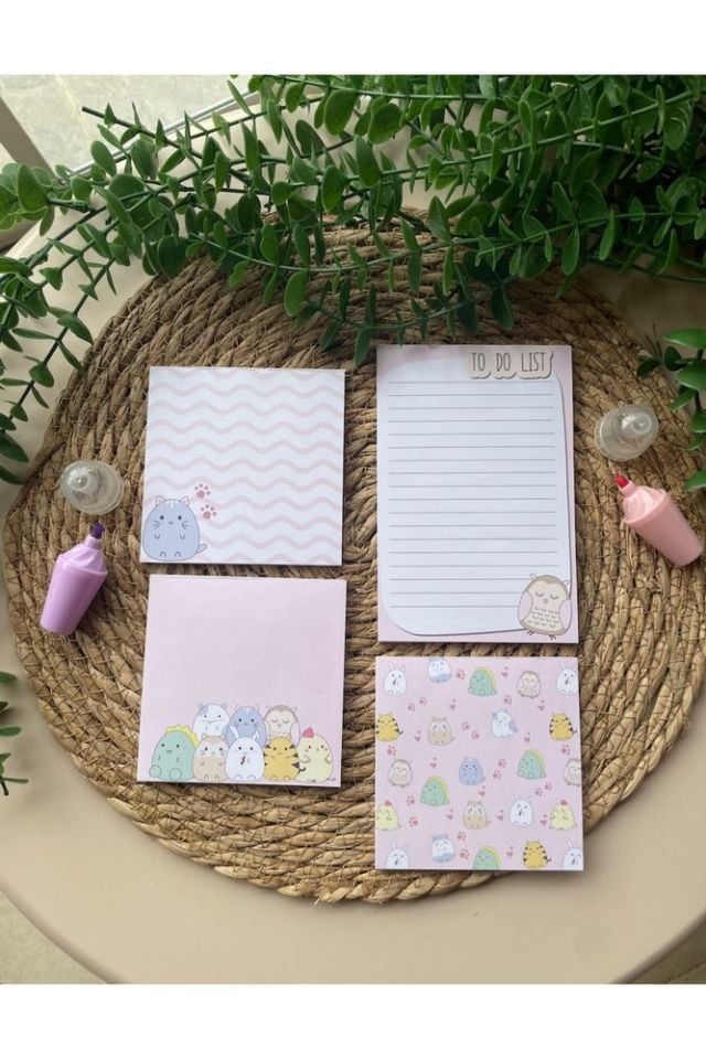Sevimli Hayvanlar Notepad/memopad Not Defter Seti