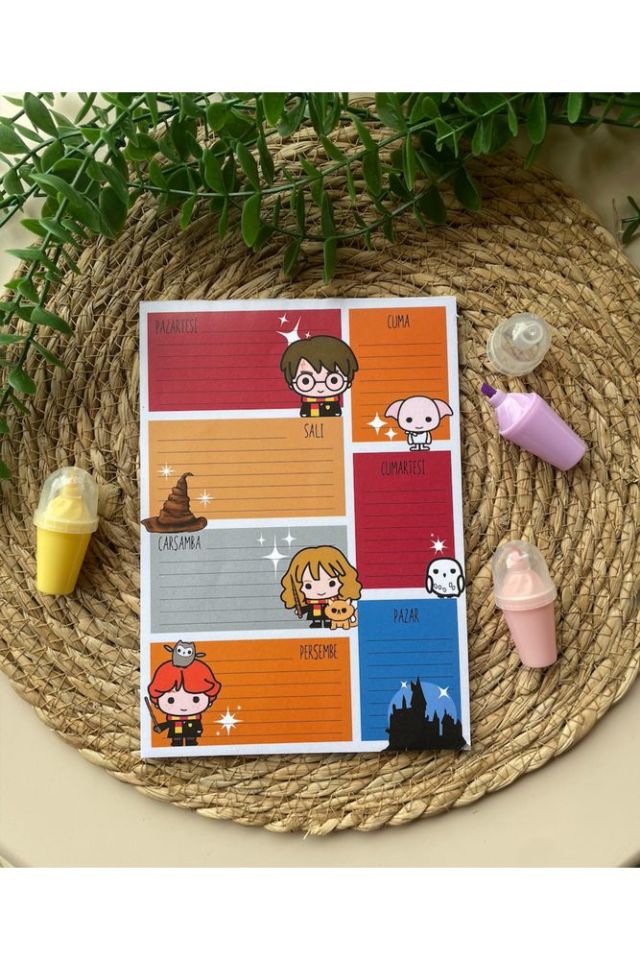 Harry Potter Notepad/memopad Not Defter Seti