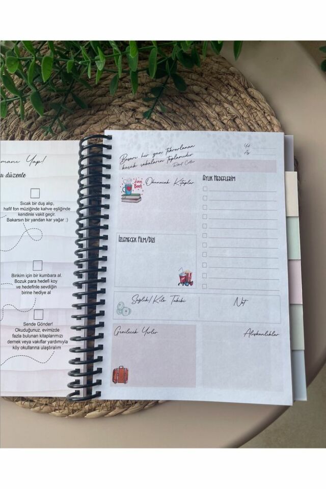 Zamansız Hayat Planlayıcı - Tarihsiz Planlayıcı - 2 Sayfa Sticker